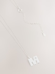 Silver Tone Sterling Initial Necklace - Image 10 of 12