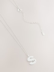Silver Tone Sterling Initial Necklace - Image 12 of 12