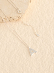 Silver Tone Sterling Initial Necklace - Image 3 of 3