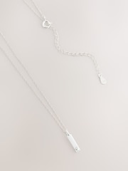 Silver Tone Sterling Initial Necklace - Image 7 of 12