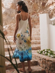 Placement Floral Print Midi Slip Summer Dress - Image 3 of 7