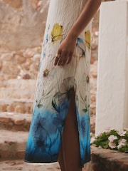 Placement Floral Print Midi Slip Summer Dress - Image 4 of 7