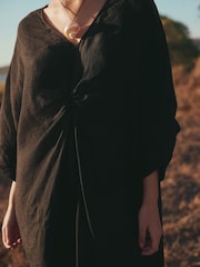 Black N. Premium 100% Linen Twist Dress - Image 5 of 8