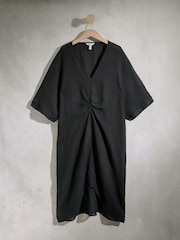 Black N. Premium 100% Linen Twist Dress - Image 6 of 8