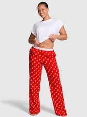 Victoria's Secret PINK Red Logo Print Pyjama Bottoms - Image 1 of 2