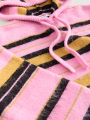Pink Multi Stripe Brushed Knit Hooded Jumper - Image 2 of 3