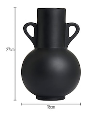 BHS Black Jug Ceramic Vase - Image 4 of 4