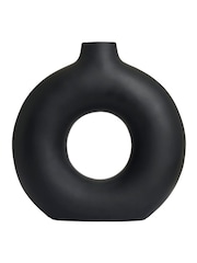 BHS Black Holey Ceramic Vase - Image 3 of 4