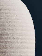 BHS Cream Small Textured Ceramic Vase - Image 2 of 4