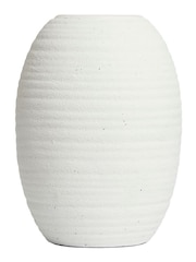 BHS Cream Small Textured Ceramic Vase - Image 3 of 4