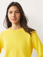 Bright Yellow Soft Touch Crew Neck Cotton Rich Jumper - Image 5 of 8
