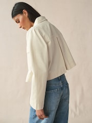 بيج فاتح - سترة قطن ذات 2 جيوب - Image 3 of 5