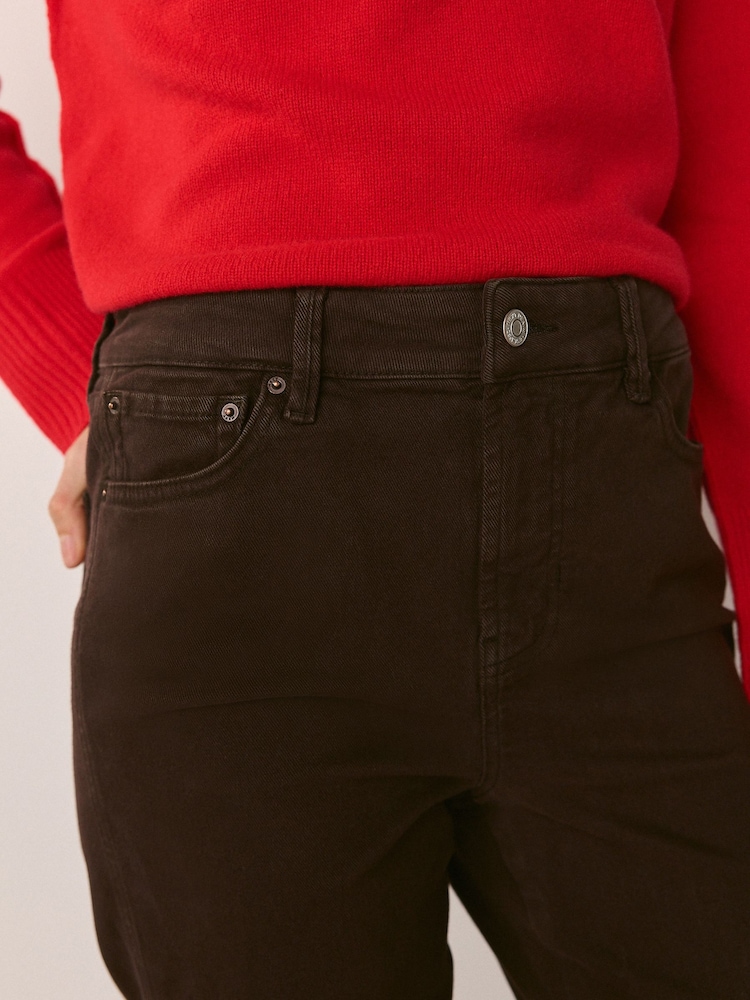 Chocolate Brown Stovepipe Straight Leg Jeans - Image 6 of 6