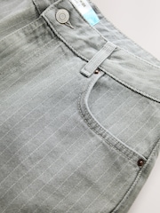 Graue Streifen - High Rise Palazzo Jeans mit weitem Bein - Bild 8 von 9