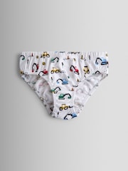 JoJo Maman Bébé Tractor Construction Vehicle 3 Pack Briefs - Image 2 of 8