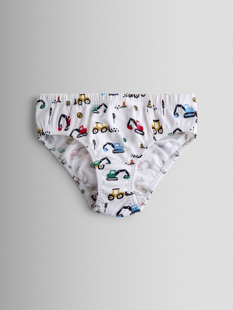 JoJo Maman Bébé Tractor Construction Vehicle 3 Pack Briefs - Image 2 of 8