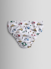 JoJo Maman Bébé Tractor Construction Vehicle 3 Pack Briefs - Image 5 of 8