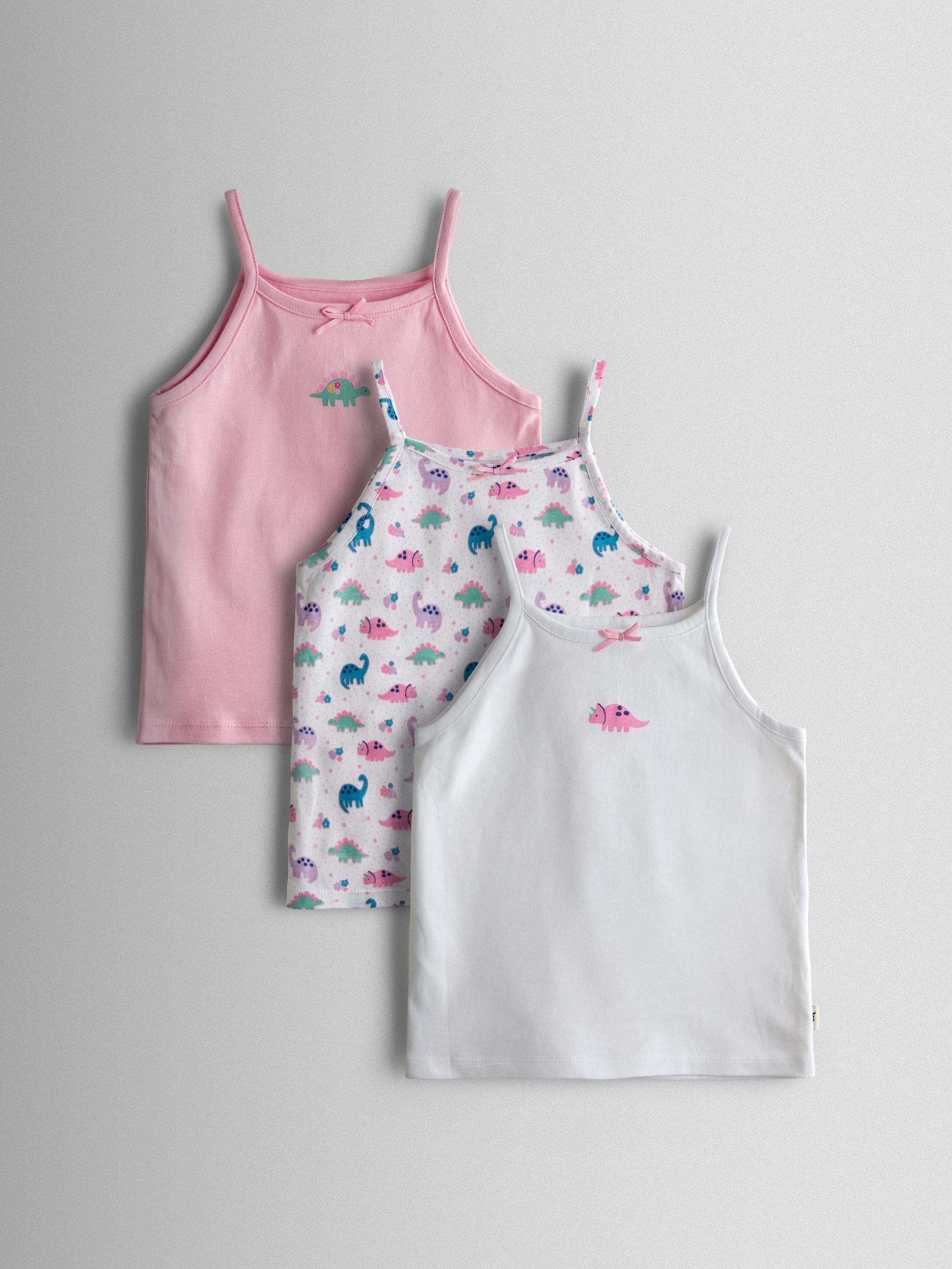 Pink Dino 3-Pack Vests