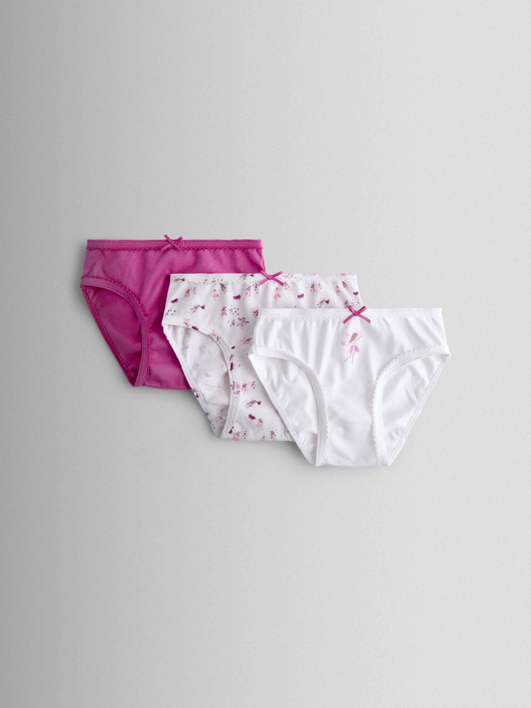 Pink Fairy 3-Pack Floral Briefs