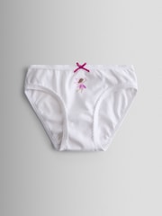 JoJo Maman Bébé Pink Fairy 3-Pack Floral Briefs - Image 4 of 8