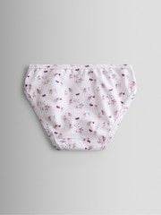 JoJo Maman Bébé Pink Fairy 3-Pack Floral Briefs - Image 6 of 8