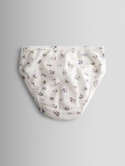 JoJo Maman Bébé Heart Pointelle 3-Pack Floral Briefs - Image 6 of 8