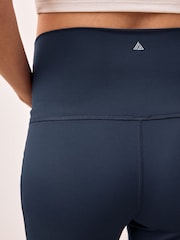 Navy Supersoft Dry Tech Flared Yoga Sports Maternity Leggings - Image 7 of 10