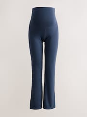 Navy Supersoft Dry Tech Flared Yoga Sports Maternity Leggings - Image 8 of 10
