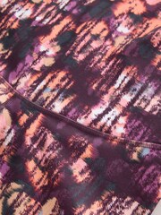 Pink Print Maternity Sports Dry Tech High Waist Full Length Leggings - Image 10 of 10