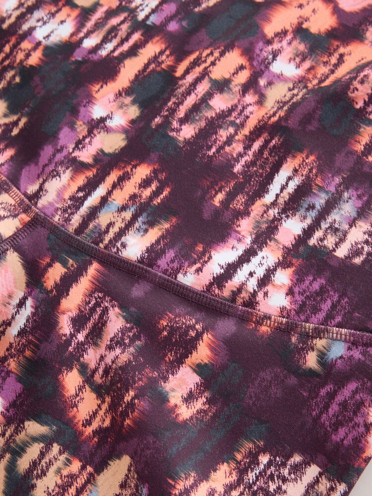 Pink Print Maternity Sports Dry Tech High Waist Full Length Leggings - Image 10 of 10