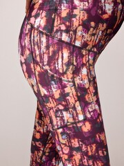 Pink Print Maternity Sports Dry Tech High Waist Full Length Leggings - Image 6 of 10