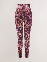 Pink Print Maternity Sports Dry Tech High Waist Full Length Leggings - Image 8 of 10