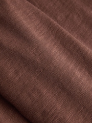 Chocolate Brown Embroidered Bandeau Wide Leg Jersey Jumpsuit - Image 7 of 8