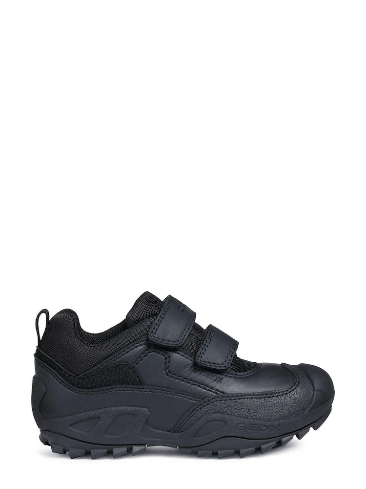 Geox J New Savage B Waterproof Touch Fastening Black Trainers - Image 1 of 4