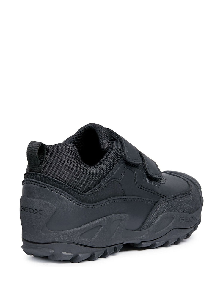 Geox J New Savage B Waterproof Touch Fastening Black Trainers - Image 4 of 4