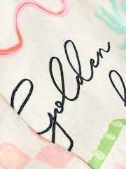 Ecru Tomato Print Square Neck Mini Shift Dress - Image 7 of 8