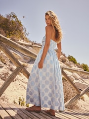 Azul con conchas - Ruched Bandeau Midi Dress - Imagen 3 de 7