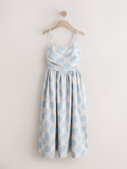 Azul con conchas - Ruched Bandeau Midi Dress - Imagen 5 de 7