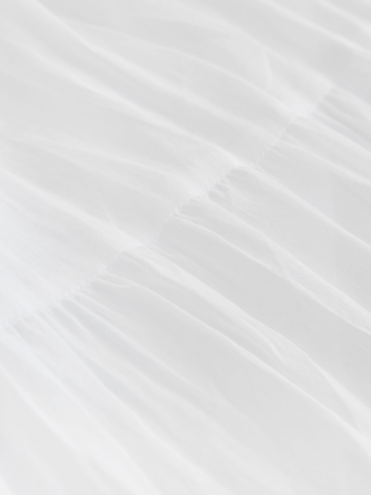 Black and White Sleeveless Square Neck Tiered Midi Summer Dress - Image 11 of 11