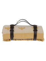 Sophie Allport Lemon Yellow Bees Picnic Blanket - Image 2 of 3