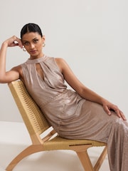 Phase Eight Gold Libby Metallic Dress - Image 7 of 7