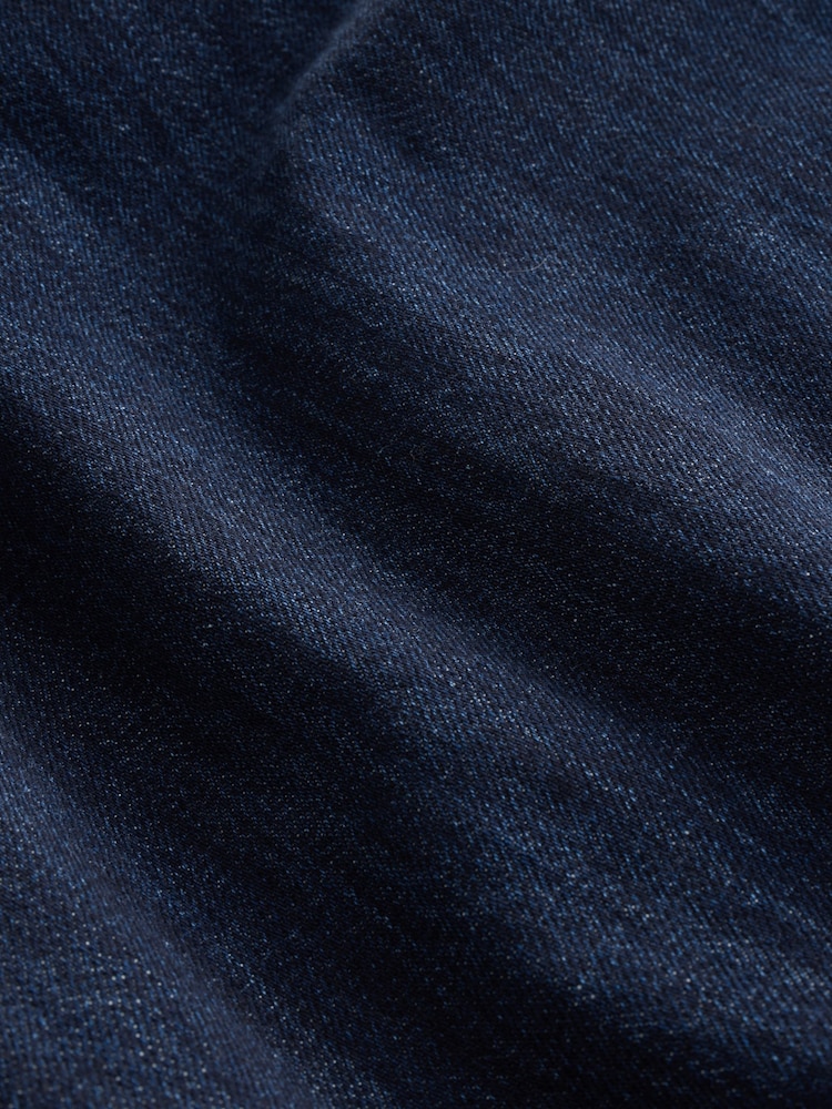Dark Blue Pull On Barrel Leg Jeans - Image 5 of 5
