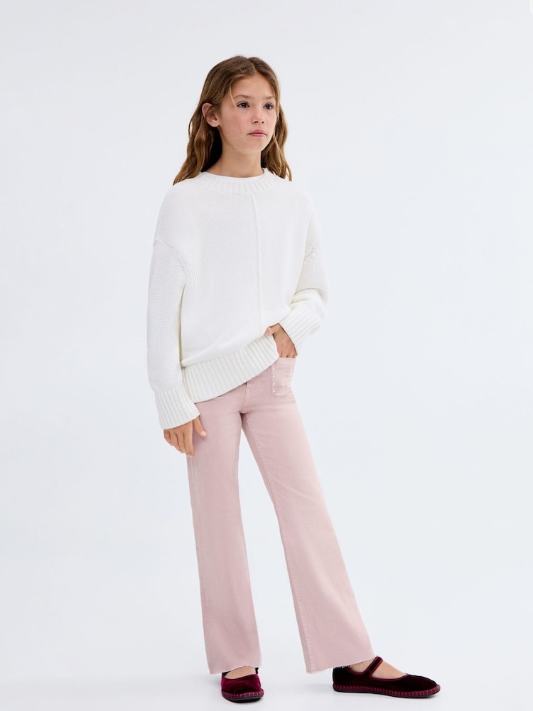 Mango Purple Flared Jeans - Image 1 of 5 Mango Purple Flared Jeans - Image 1 of 5