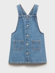 Mango Blue Denim Dungaree Dress - Image 3 of 5