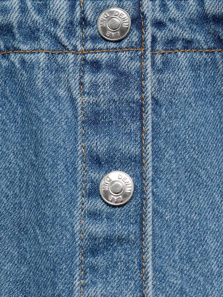 Mango Blue Denim Dungaree Dress - Image 5 of 5 Mango Blue Denim Dungaree Dress - Image 5 of 5