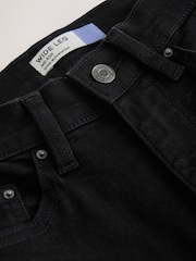 Schwarz - High Rise Stretch Jeans mit weitem Bein - Bild 7 von 8