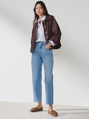 Light Blue Authentic High Rise City Straight Leg Jeans - Image 1 of 9