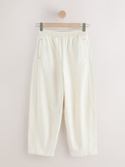 Ecru Pull On Barrel Leg Jeans - Image 7 of 9