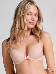 Hunkemoller Nude Plunge Padded Underwired Bra - Image 1 of 5