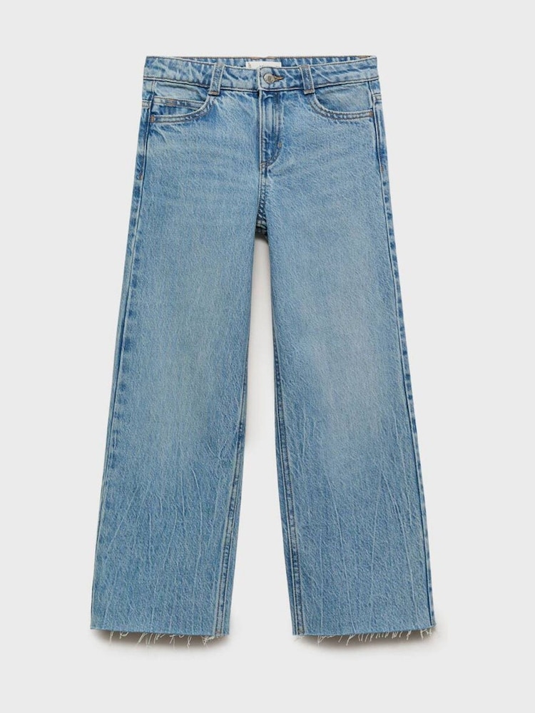 Mango Blue Wide Leg Jeans - Image 2 of 4